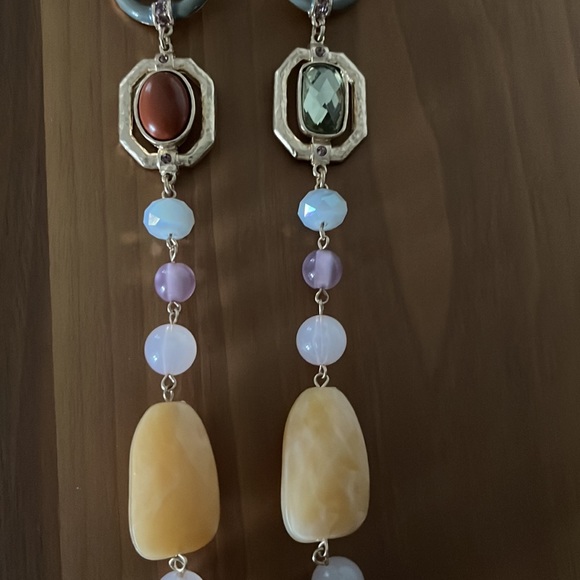 Long necklace with natural stones. - Picture 8 of 10